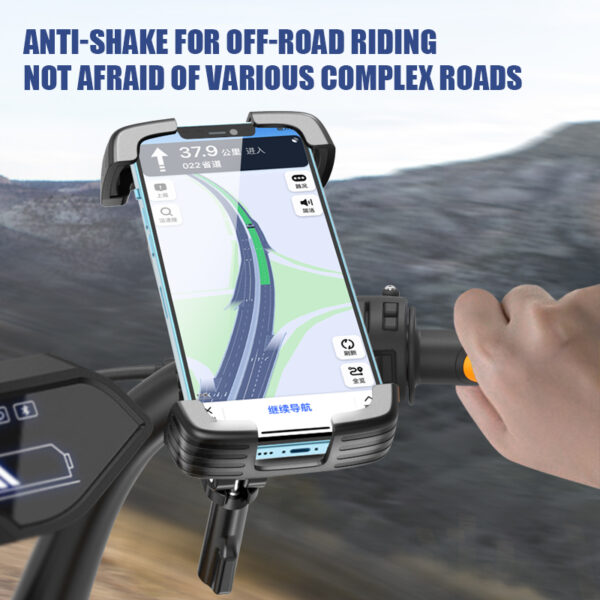 One-click Lock Best Bike Phone Holder Compatible with Scooters & Motorcycles (T63) - Image 6