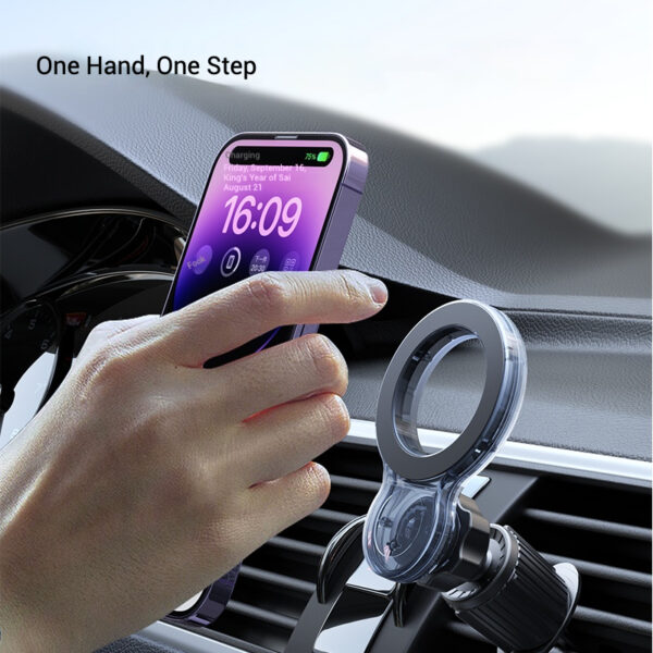 Hot Selling Universal MagSafe Compatible Car Mount Best Buy for Car Air Vent (T56) - Image 4