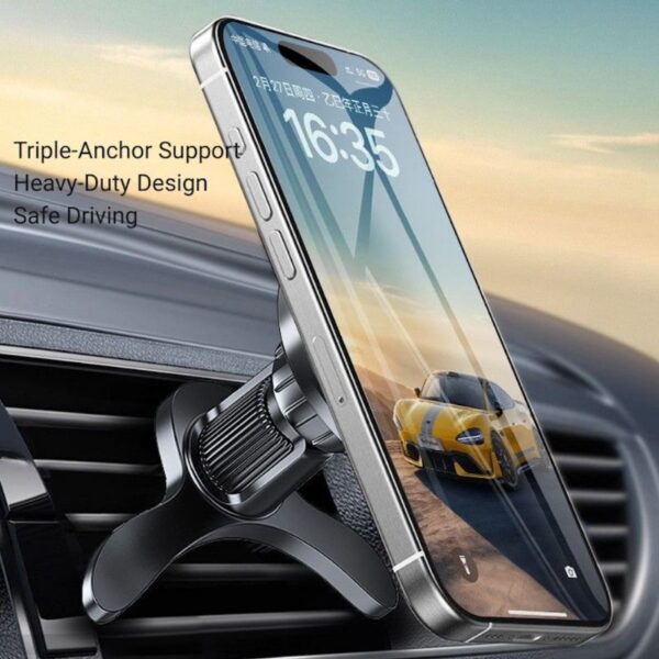 Magnetic Air Vent Car Mount - MagSafe Compatible Phone Holder for Car, Secure Snap-on Vent Clip, Adjustable 360° Rotation (MG02) - Image 5
