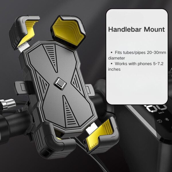 Popular Bike Phone Holder - Universal Adjustable Bicycle Mount for 5-7.2" iPhones & Android, 360° Rotation, Shockproof, Fits Handlebar 20-30mm(HW116) - Image 6
