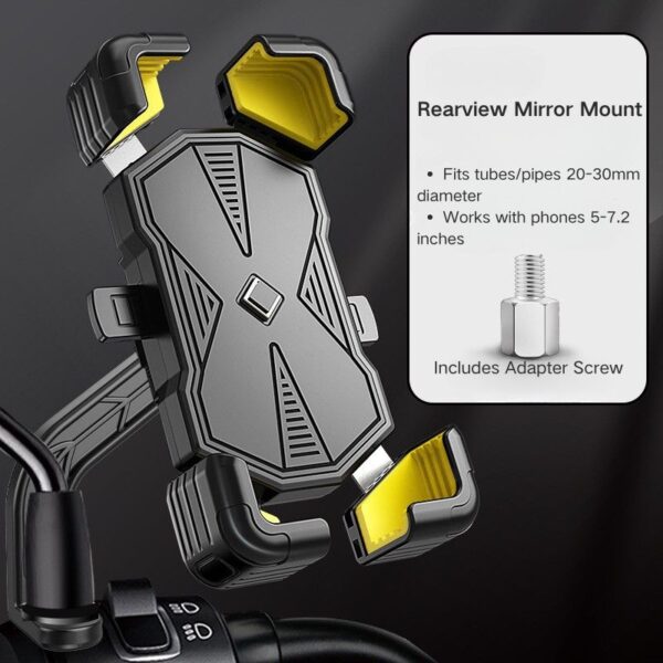 Popular Bike Phone Holder - Universal Adjustable Bicycle Mount for 5-7.2" iPhones & Android, 360° Rotation, Shockproof, Fits Handlebar 20-30mm(HW116) - Image 7
