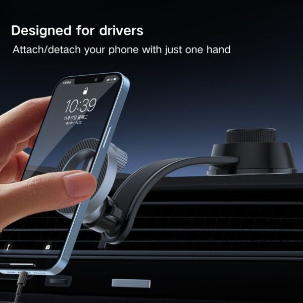 Guaranteed Strong Magnetic Car Phone Holder for iPhone 16/15/14/ – Designed for MagSafe, Air Vent/Dashboard, No-Slip Grip"(T69) - Image 5