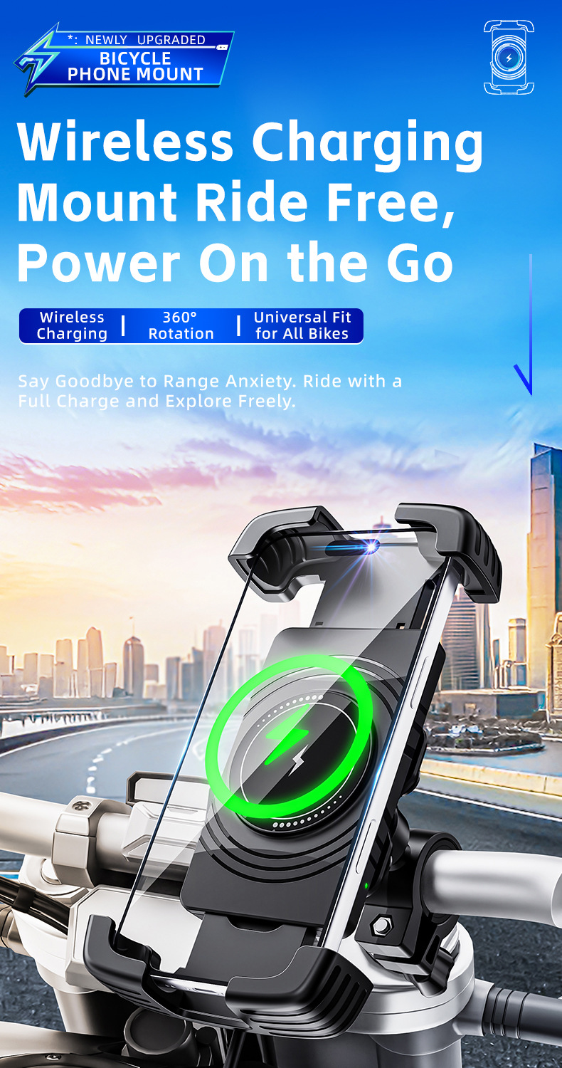 Bike Phone Holder and Charger Wireless